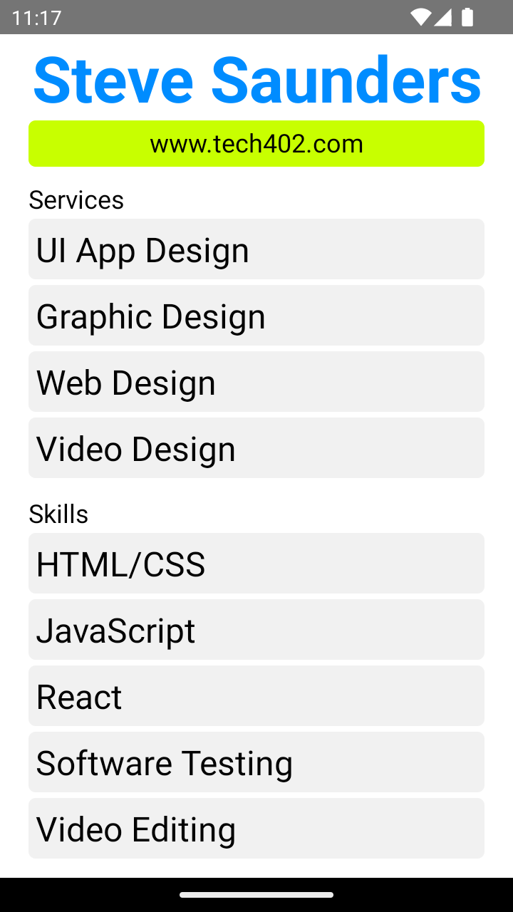 back of digital business card